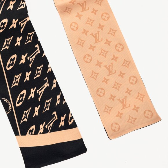 Louis Vuitton Trunk It Black & Champagne Silk Monogram Bandeau - Picture 2 of 5